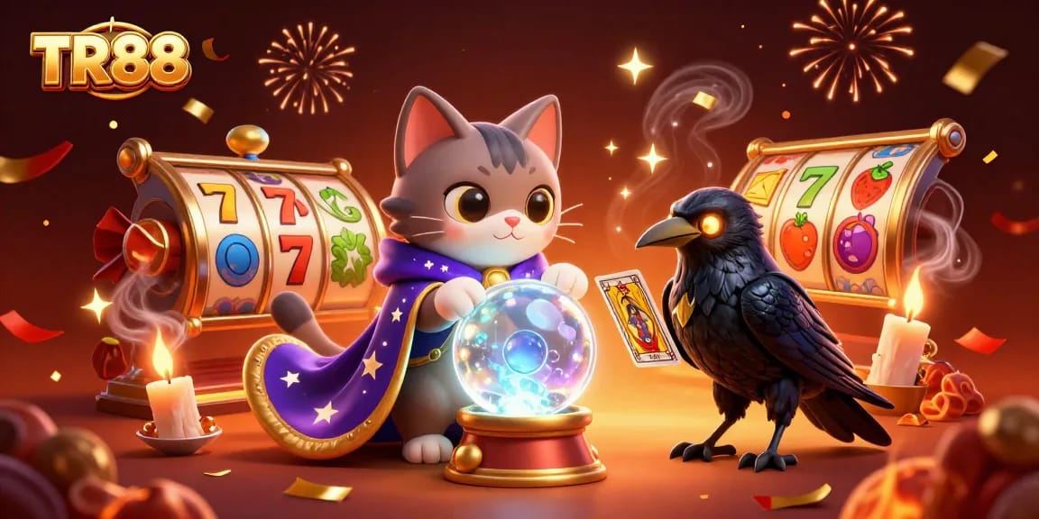 Join the excitement at TR88 with mystical fortune teller and vibrant slots bursting with energy!