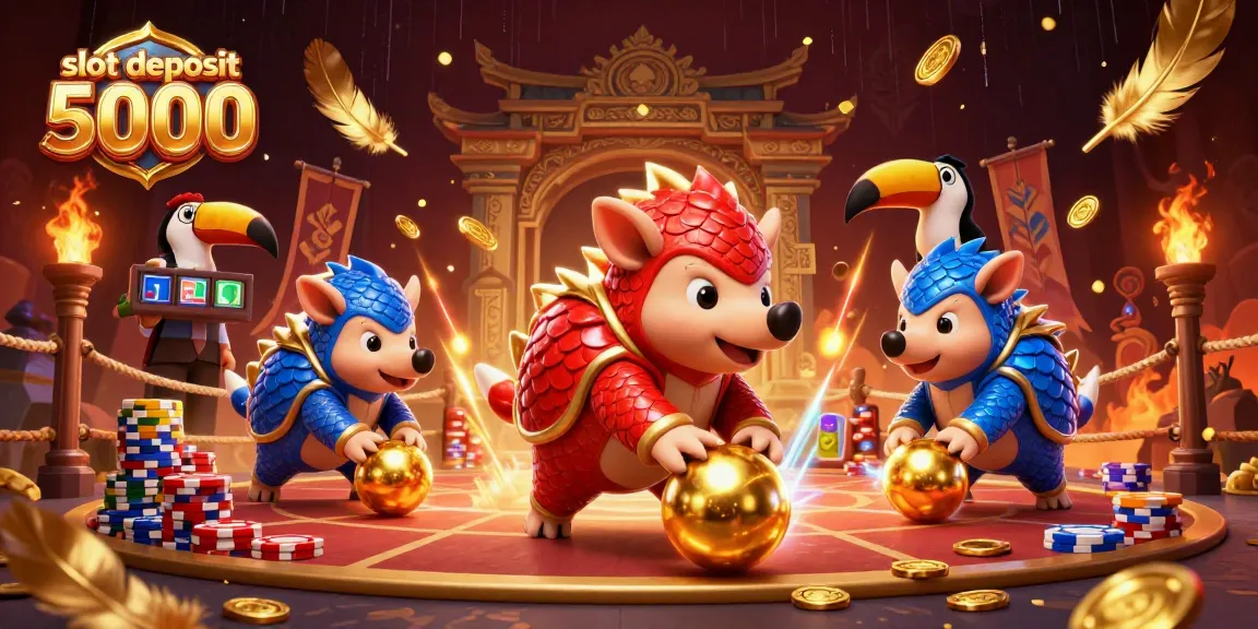 Meluncurkan slot deposit 5000 dengan karakter pangolin bertarung di arena permainan.