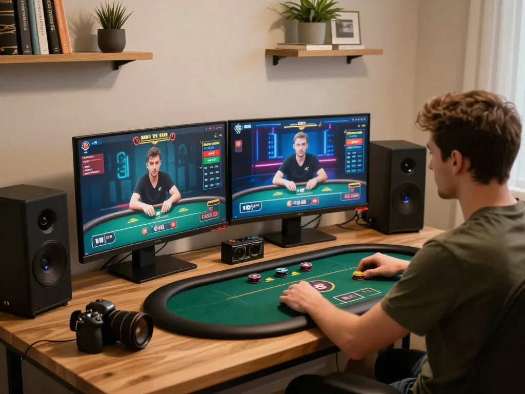 Fun88 offers a dynamic online poker game experience on multiple screens, showcasing strategic gameplay.