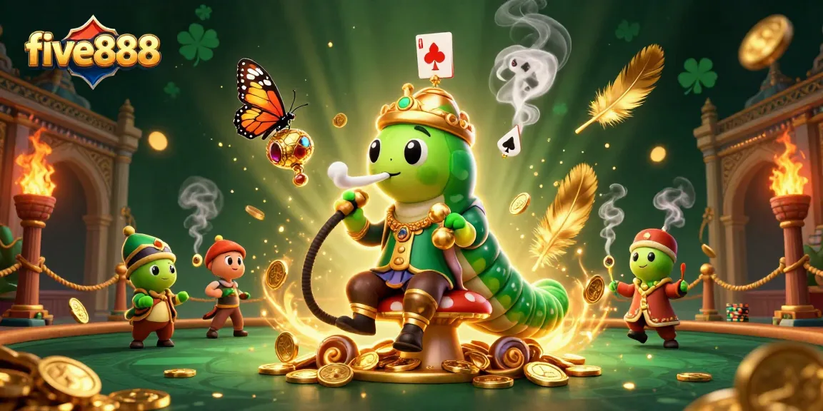 Win big with five888 and poker hand symbols in this engaging casino scene.