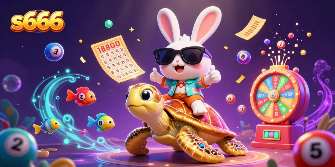 Experience the thrill of s666 with a dynamic scene featuring a lucky rabbit and golden turtle.