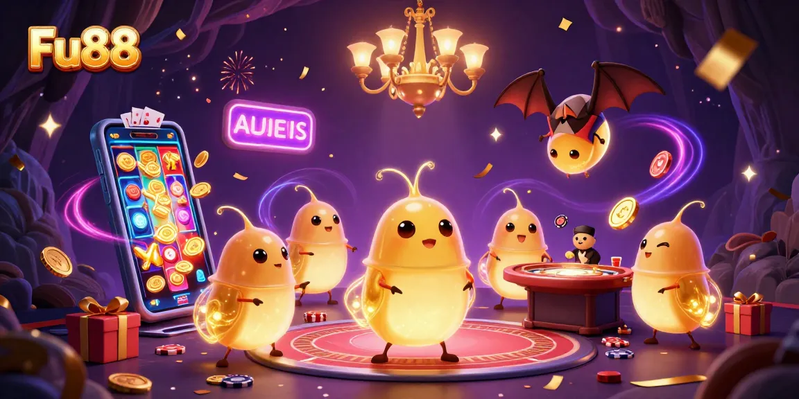 Experience the thrill of Fu88 with vibrant slot games and animated casino characters.