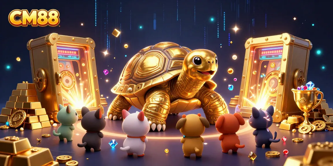 CM88 offers an exciting experience with a thrilling tortoise pinball machine and treasure elements.