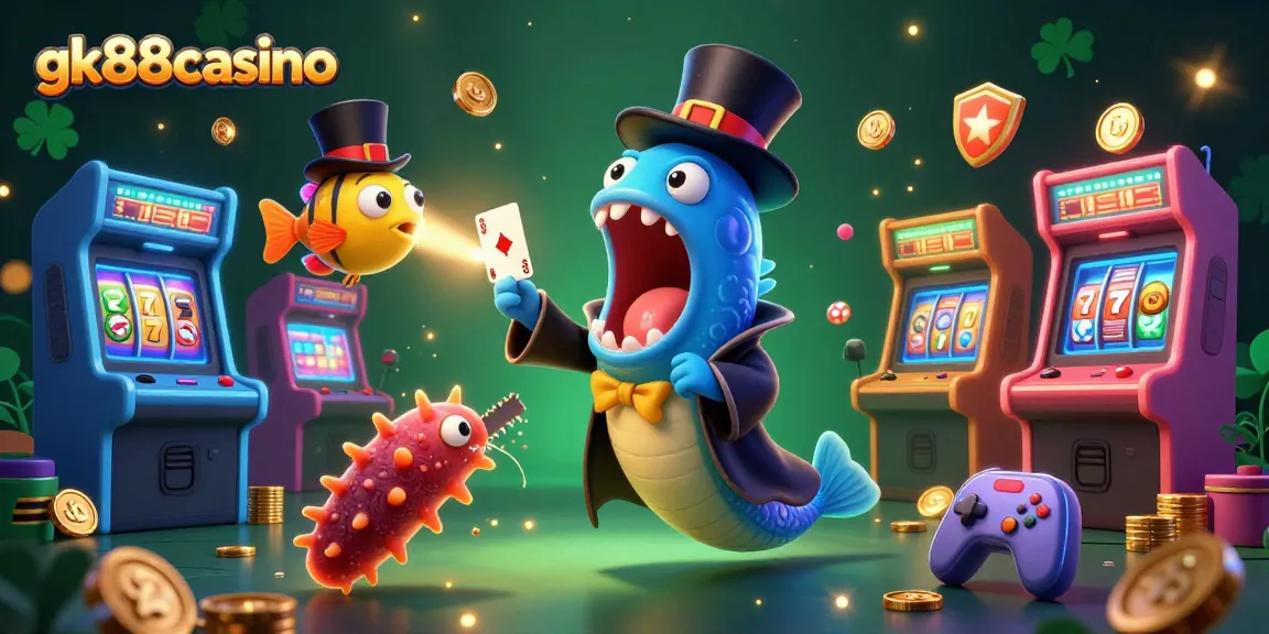 Experience the thrill of gk88casino with vibrant 3D casino-themed characters in action.