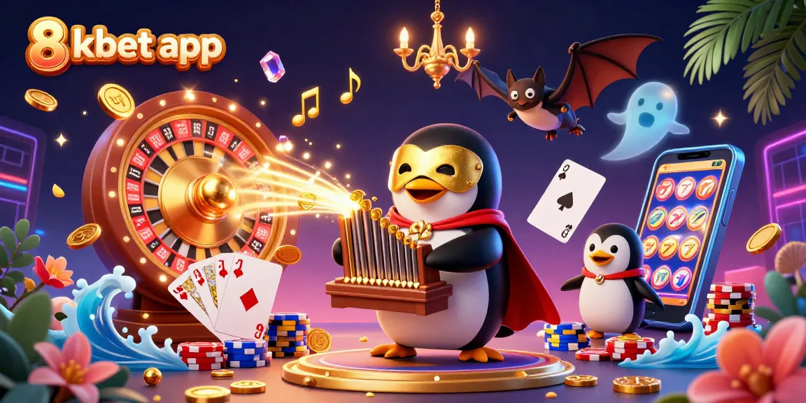 Play and win with the 8xbet app, showcasing vibrant 3D casino elements and rich gaming experiences.