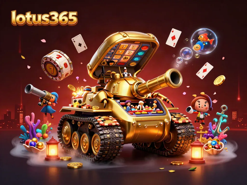 Engage in thrilling betting action with lotus365's vibrant and dynamic casino scene featuring a golden beetle tank.