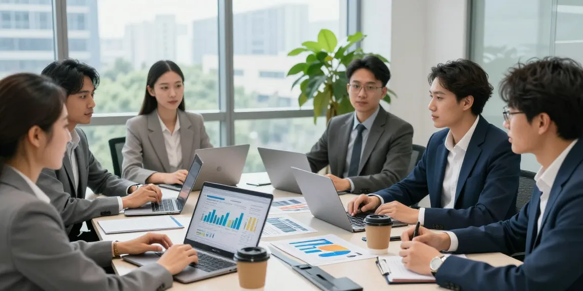 Team discussing strategies to reduce business energy prices in a modern office setting.