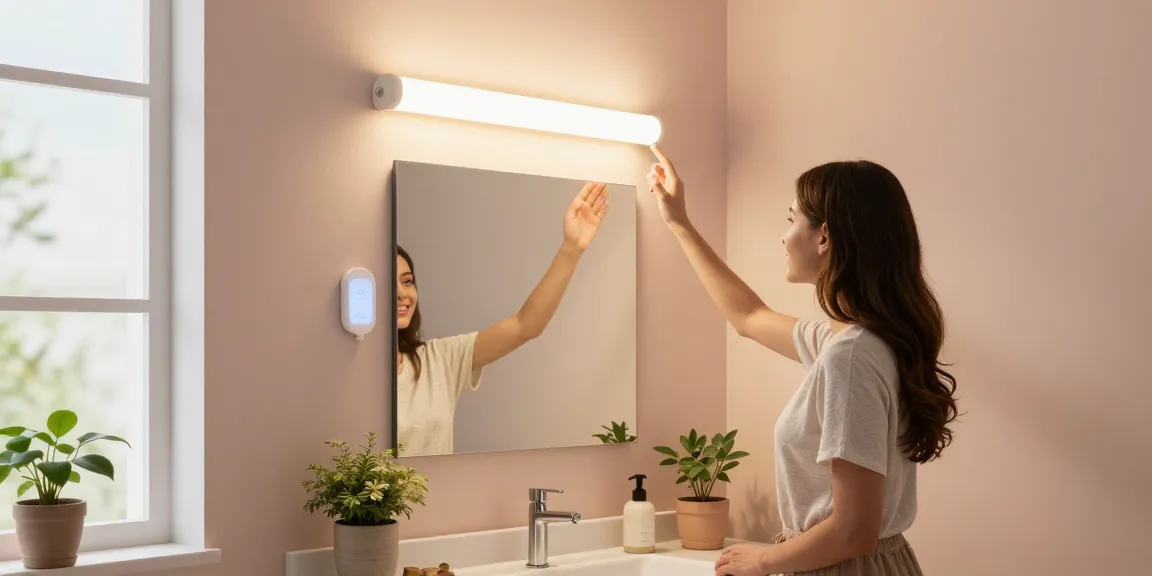 Instalare modernă a aplice LED în baie pentru iluminat eficient