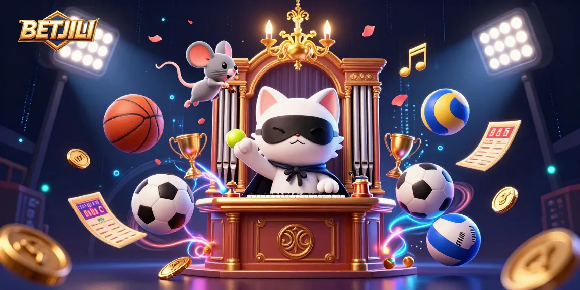 Place bets and enjoy thrilling games at BETJILI, featuring acrobatic mouse and animated casino elements.