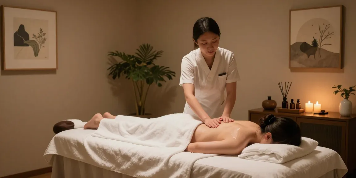 Relaxing 대구마사지 session in a serene spa environment with calming decor and ambient lighting.