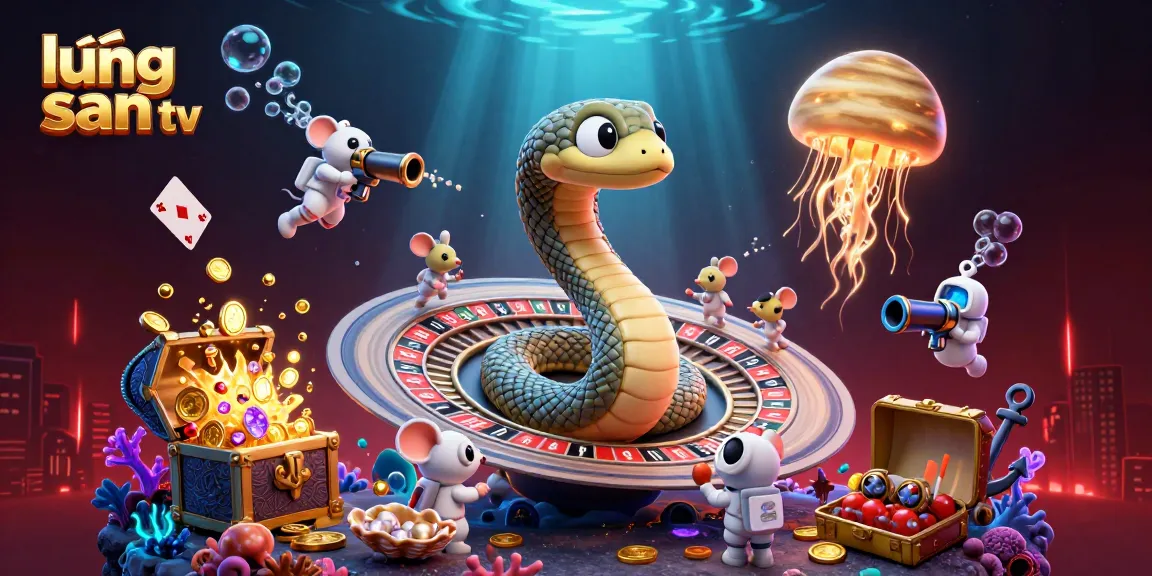 Bet on lương sơn tv with a cosmic experience featuring roulette snakes and playful astronauts.