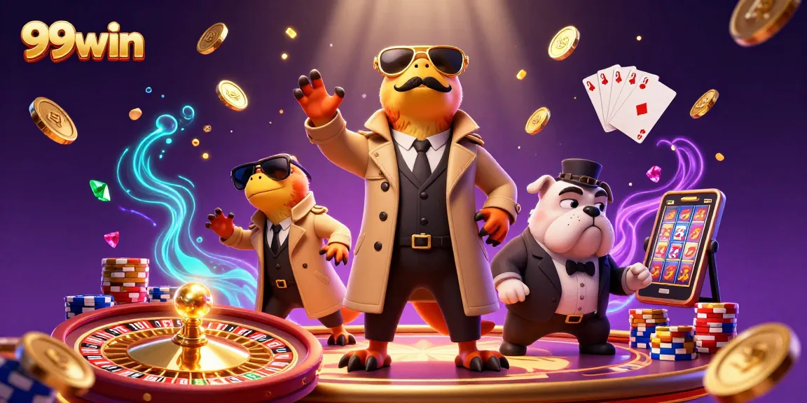 Experience 99win with animated raptors entering a VIP casino lounge during a gaming extravaganza.