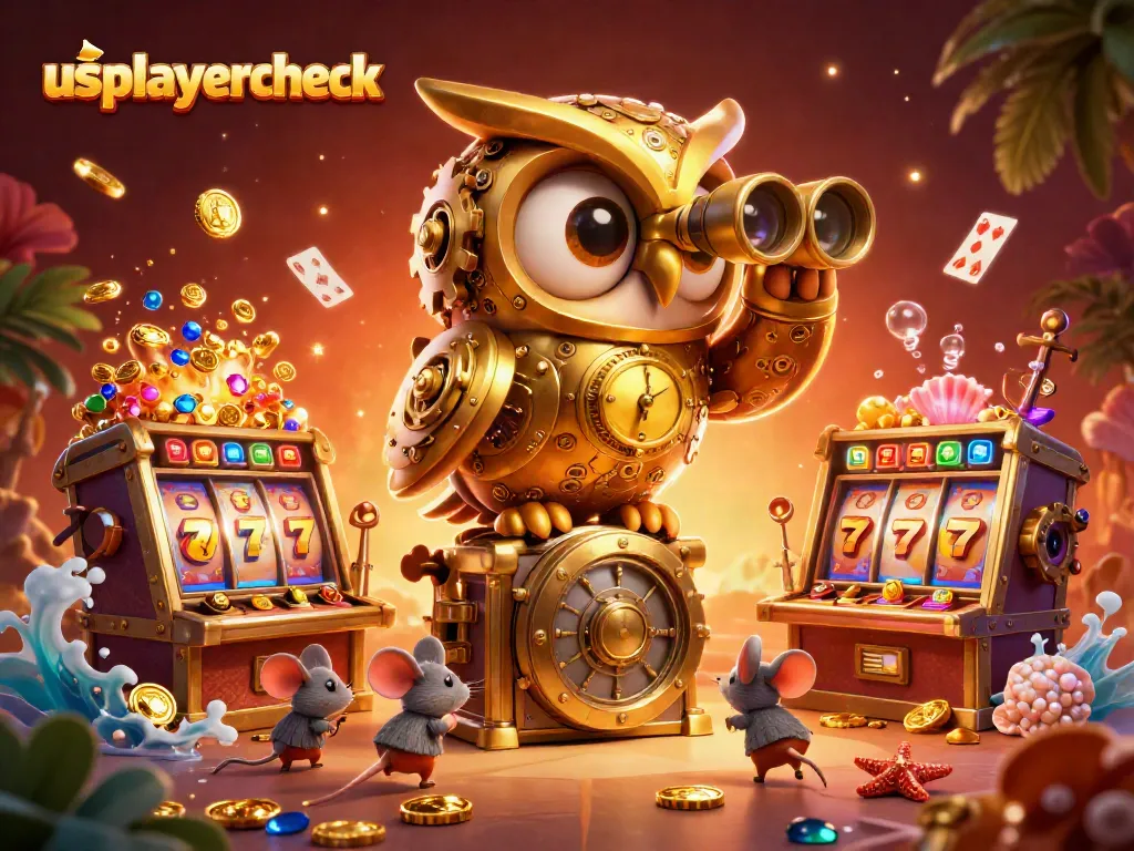 Experience no deposit bonuses with usplayercheck in an ultra-detailed casino scene with animated characters.