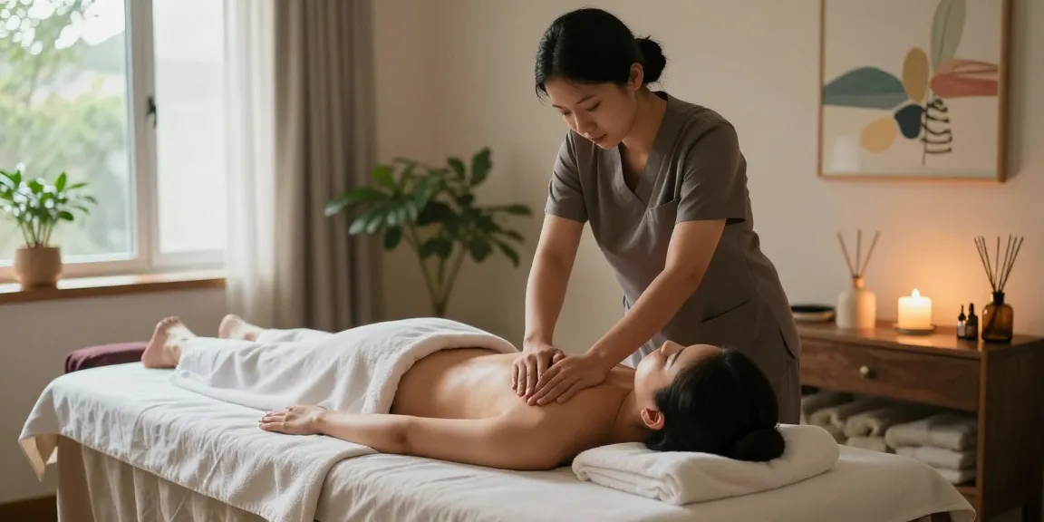 출장마사지 중인 전문가의 손길로 느끼는 편안한 마사지 서비스
