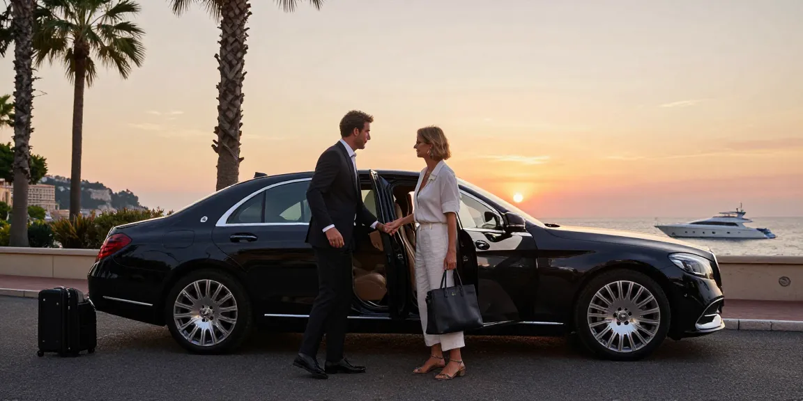 Service de chauffeur à Monaco avec véhicule de luxe sur la Côte d'Azur.