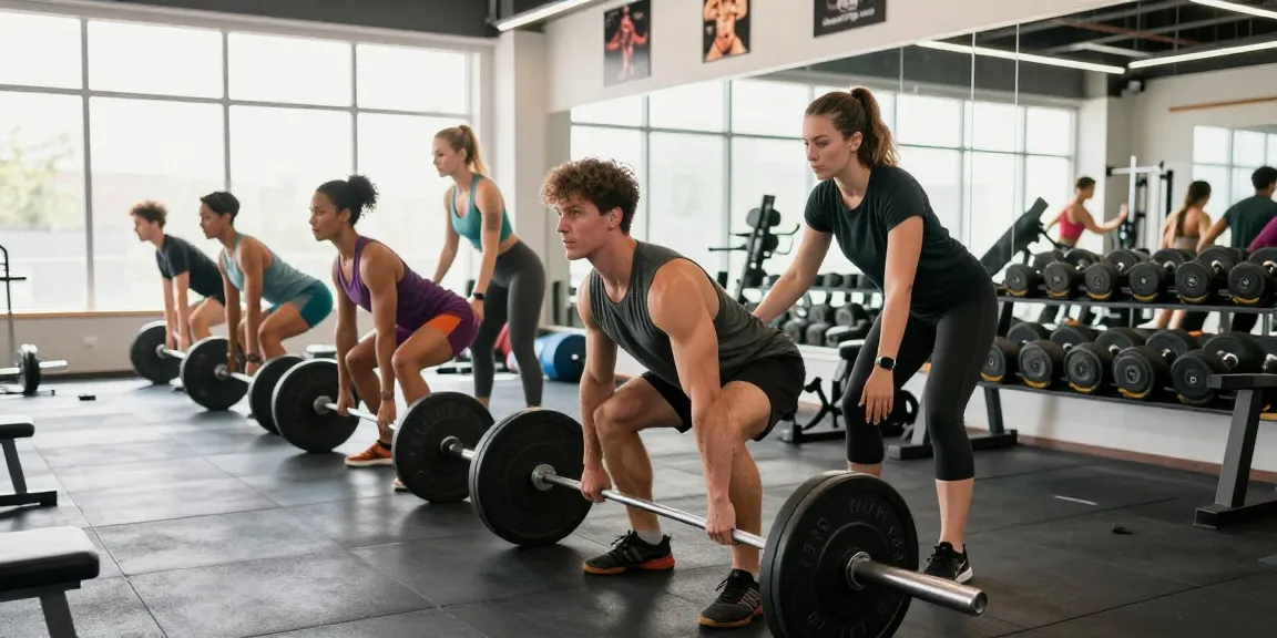 Group workout at Astera Shop's fitness center, showcasing dedication and community.