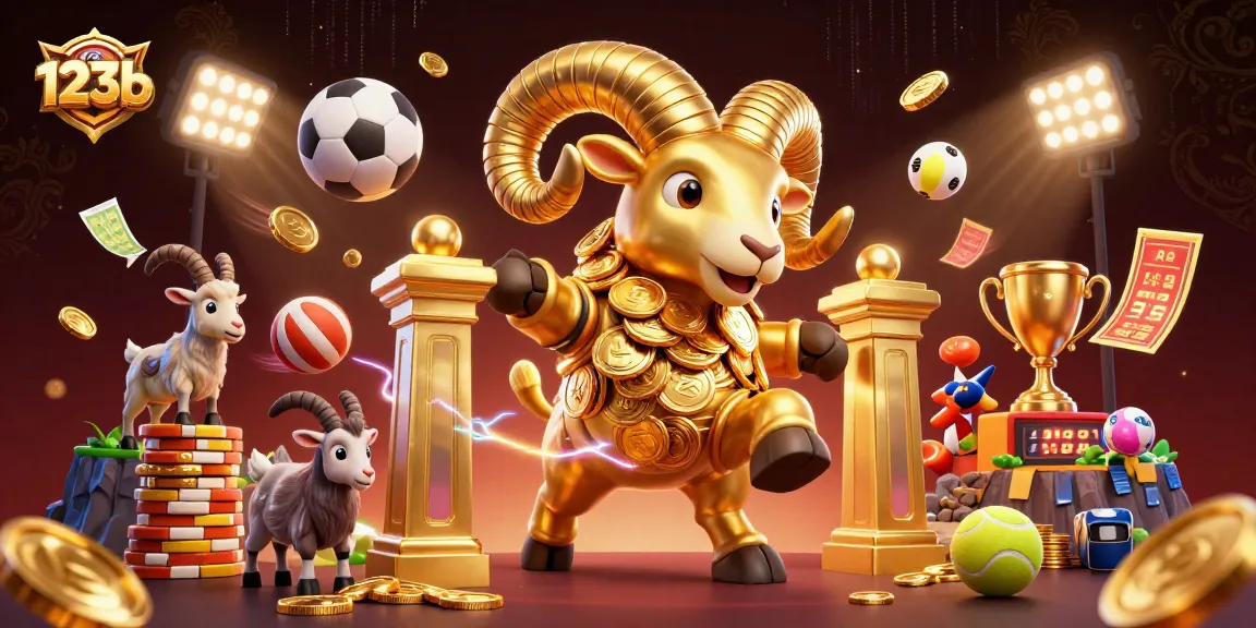 Experience thrilling action with 123b as a golden ram charges through sports betting excitement.