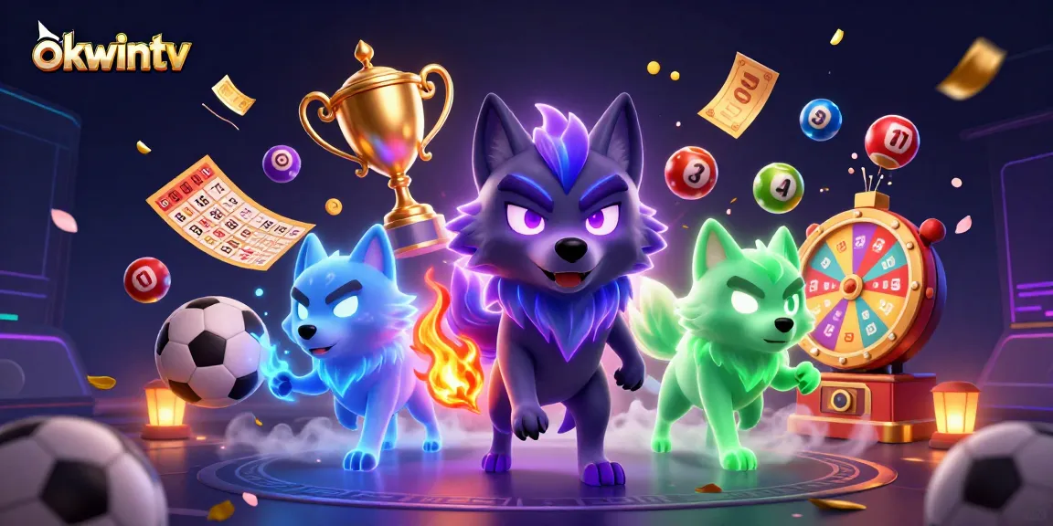 Engage with okwintv's premier sports betting experience featuring a dynamic gaming illustration.