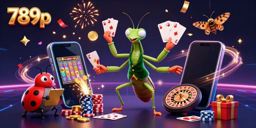 Engage in thrilling gameplay with 789p's vibrant 3D casino scene featuring lively characters and exciting game elements.