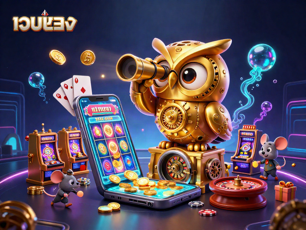 Experience thrilling gameplay at เว็บตรง with a golden owl and dynamic casino elements!
