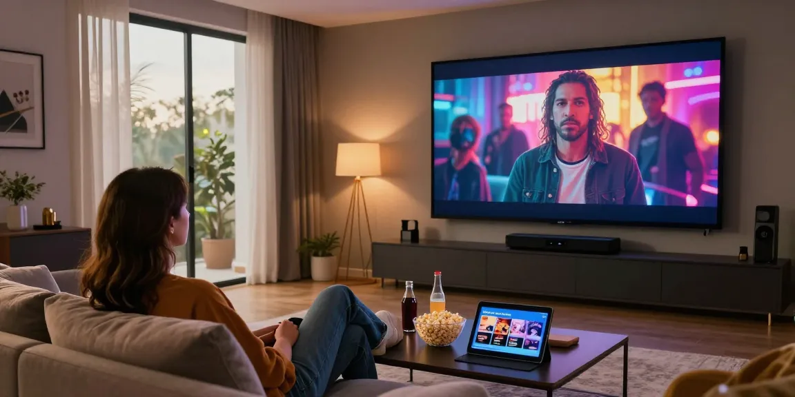 Engaging home theatre scene enjoying content from https://av66th.com/ in a stylish living space.