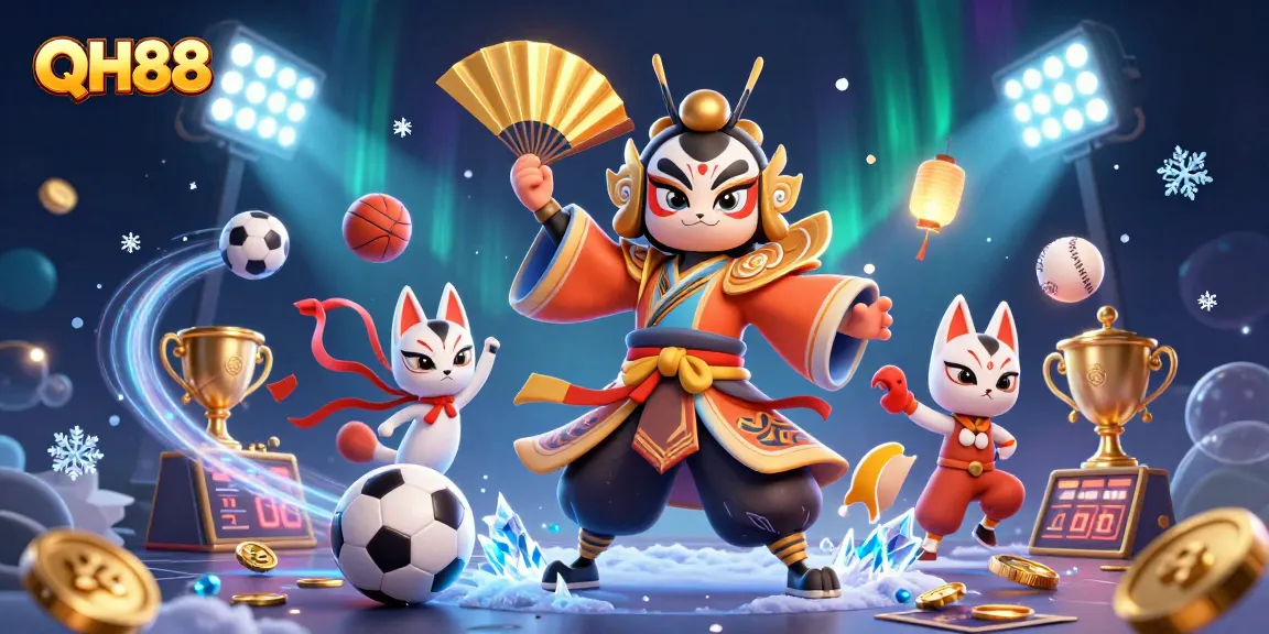 Experience the thrilling world of QH88, where 3D characters and sports elements combine for a vibrant gaming scene.