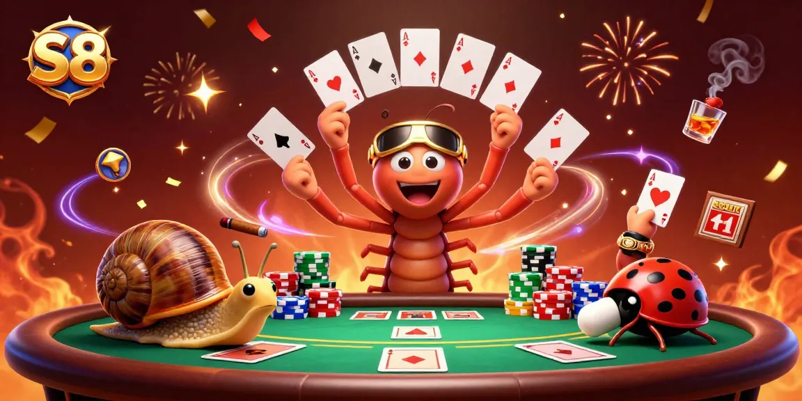 S8 offers thrilling game chances with a vibrant casino scene filled with colorful poker chips and high-stakes excitement.