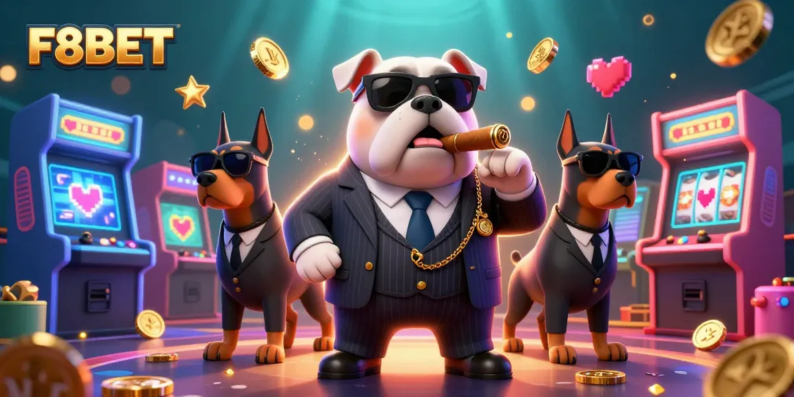 Gamblers explore F8BET’s vibrant casino atmosphere with animated characters in 3D style.