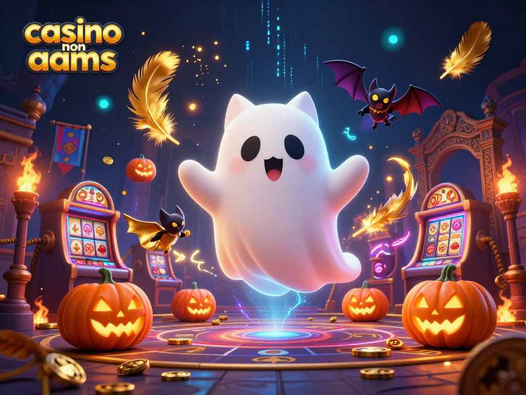 Cattura l'emozione del gioco con il casino non aams, dove un fantasma amichevole fluttua tra le macchine di gioco e un pipistrello misterioso accompagna l'atmosfera.
