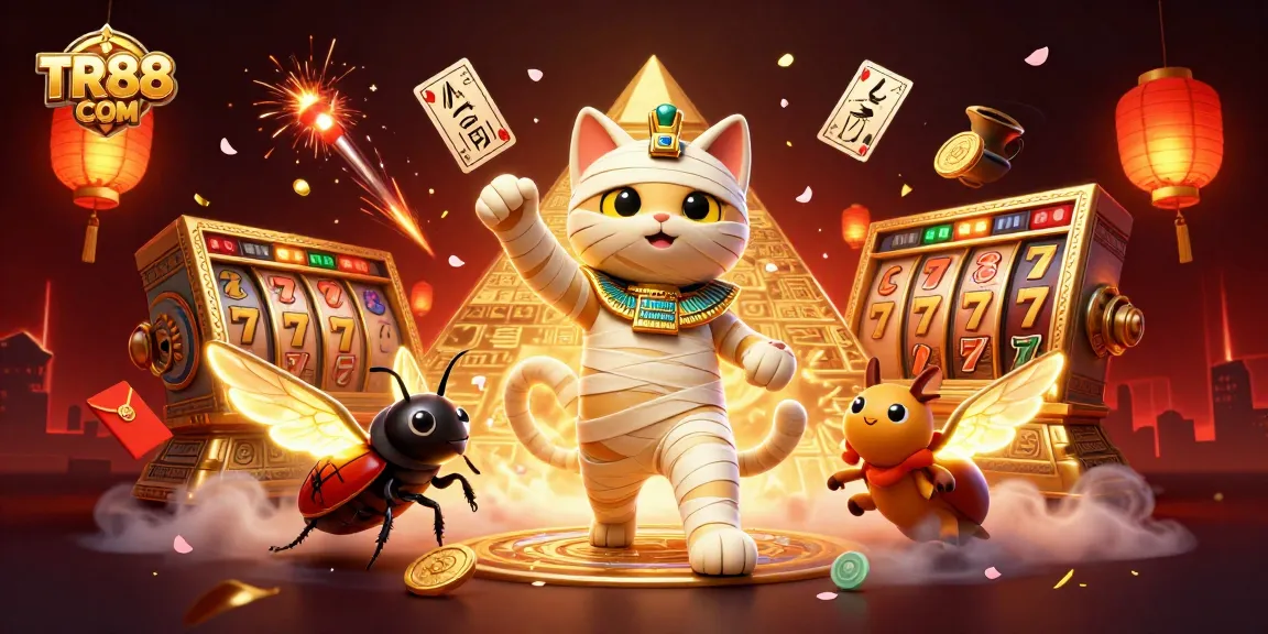 Engage in exciting gaming with TR88 COM as a mummy cat and scarab beetle offer thrilling slots.