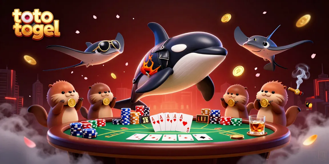 Immerse in thrilling toto togel action with a vibrant 3D casino scene filled with joyful characters.