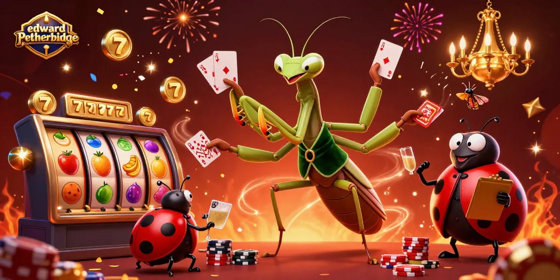 Engage with lively slot gaming options presented by edwardpetherbridge in a vibrant 3D casino scene.