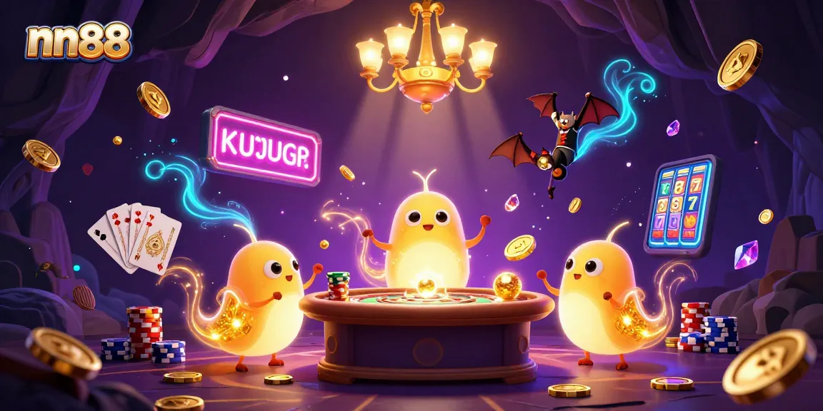 Experience the thrilling games at nn88 with an exciting casino scene featuring glowworms and vibrant elements.
