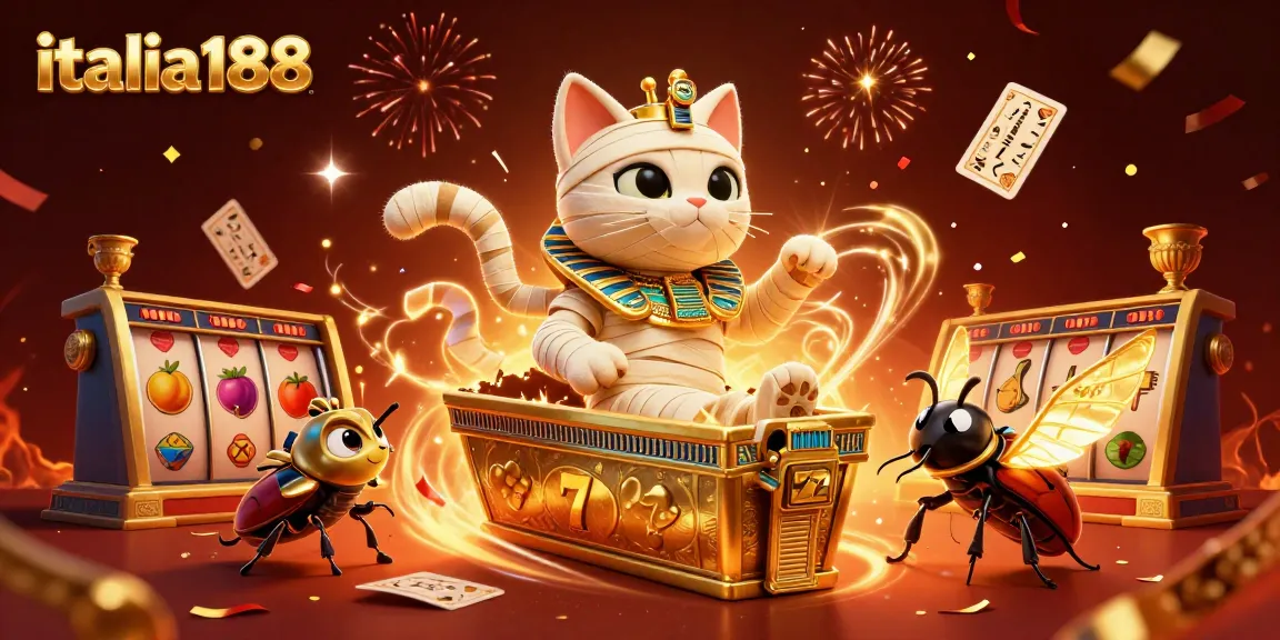 Raih kemenangan di italia188 dengan mumi kucing yang beraksi di kasino slot emas.