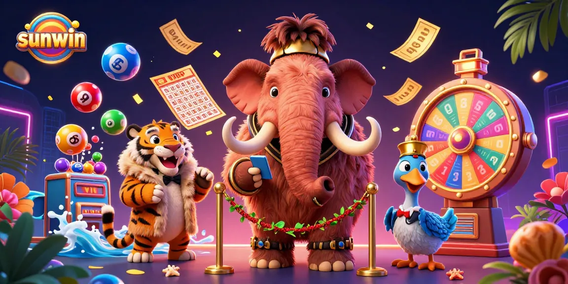 Sunwin features a woolly mammoth bouncer, a saber-tooth tiger VIP, and dynamic casino elements.