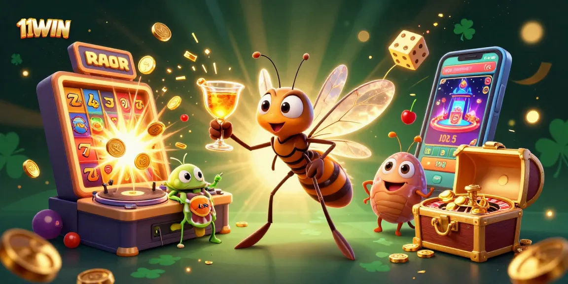 Engage with 11WIN at a vibrant casino scene featuring vivid characters and dynamic games.