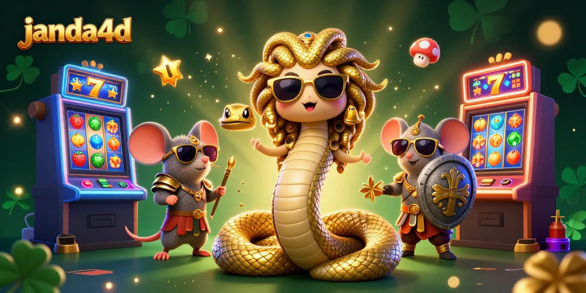 Mainkan janda4d dengan Medusa dan karakter kasino lainnya dalam ilustrasi yang cerah dan menarik.
